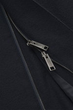 Close-up front view of the Zegna Cashmere blouson navy, highlighting the two-way silver zipper on soft, water-repellent pure cashmere fabric.

<p>Comfort and style for the autumn season: This blouson by ZEGNA is made of soft cashmere that has been special