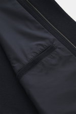 Close-up interior view of the Zegna Cashmere blouson navy, showing soft cashmere lining, water repellent fabric, and leather-trimmed inside pocket.

Description: <p>Comfort and style for the autumn season: This blouson by ZEGNA is made of soft cashmere th