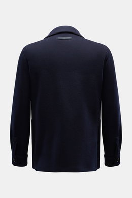 Alt tag (124 characters):  
Back view of Zegna Jacket navy in wool and cashmere with adjustable collar, sleeve cuffs, and rear side vents, slim fit design.

Description:  
<p>The lightweight jacket by ZEGNA made of wool and cashmere features a boxy cut an