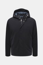 Herno Daunenjacke dark navy, sportives Winter-Essential, Frontansicht, leichte Daunenfüllung, wasserabweisend, Kapuze mit Tunnelzug, Reißverschluss, Zipper-Taschen, gesteppter Futterstoff, Regular Fit.