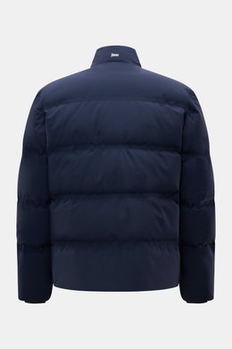 Rückansicht der Herno Daunenjacke navy im Blouson-Look, wasserabweisend, mit Daunenfüllung, Microfaser, Regular Fit und gesteppter Optik.
