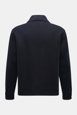 Arma Woll-Overshirt 'Jur' navy, Rückansicht, reine Wolle, weicher Griff, Slim Fit, Umlegekragen, Knopfärmel, Unconstructed Design, Taschen.