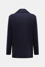 Doppiaa Cabanjacke 'Aalbina' graublau shown from the back, made of high-quality microfiber with smooth feel, distinctive texture, light padding, slim fit. <p>Die Cabanjacke 'Aalbina' – der maritime Zweireiher – ist ein absoluter Übergangs-Klassiker aus de