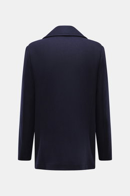 Doppiaa Cabanjacke 'Aalbina' graublau shown from the back, made of high-quality microfiber with smooth feel, distinctive texture, light padding, slim fit. <p>Die Cabanjacke 'Aalbina' – der maritime Zweireiher – ist ein absoluter Übergangs-Klassiker aus de
