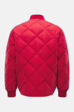 Back view of Polo Ralph Lauren Down Blouson Red, quilted with diamond stitching, knit collar and cuffs, shown on a plain background.

Description: <p>Preppy through the cold season: this quilted blouson by POLO RALPH LAUREN keeps you warm with a light dow