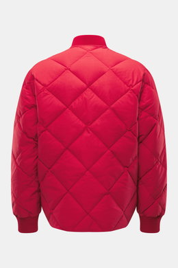Back view of Polo Ralph Lauren Down Blouson Red, quilted with diamond stitching, knit collar and cuffs, shown on a plain background.

Description: <p>Preppy through the cold season: this quilted blouson by POLO RALPH LAUREN keeps you warm with a light dow