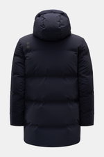 UBR Daunenjacke 'Titan' dark navy, Rückansicht mit Kapuze, gesteppte, wasserdichte, atmungsaktive Microfaser, Gänsedaunenfüllung, Regular Fit.