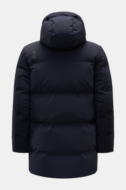 UBR Daunenjacke 'Titan' dark navy, Rückansicht mit Kapuze, gesteppte, wasserdichte, atmungsaktive Microfaser, Gänsedaunenfüllung, Regular Fit.
