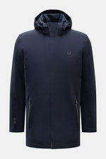 UBR Parka 'Regulator' navy, Frontansicht, wasserdicht, Slim Fit, Kapuze, Primaloft-Wattierung, Microfaser, zwei Reißverschlusstaschen, hoher Stehkragen