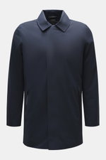 UBR Kurzmantel 'Regulator Coat' dunkelblau, slim Fit, aus hochwertiger Microfaser mit Primaloft, wasserdicht, vorne frontal fotografiert.
