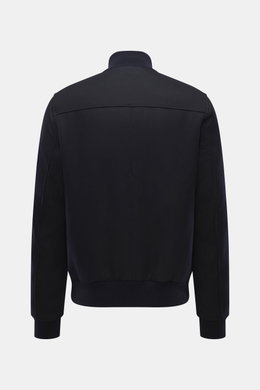 Eddy Monetti Cashmere down blouson 'Teos' beige shown from the back, highlighting rib-knit collar and cuffs, regular fit. Lightweight, pleasantly warming quality: The sporty blouson 'Teos' features a high-quality down filling and a soft cashmere outer sid