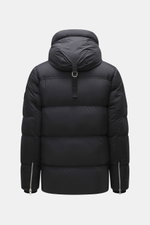 Moose Knuckles Daunenjacke 'Everest 3Q' schwarz, Rückansicht, abnehmbare Kapuze, Reißverschlüsse am Ärmel, wind- und wasserabweisend, Slim Fit.