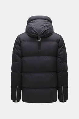 Moose Knuckles Daunenjacke 'Everest 3Q' schwarz, Rückansicht, abnehmbare Kapuze, Reißverschlüsse am Ärmel, wind- und wasserabweisend, Slim Fit.