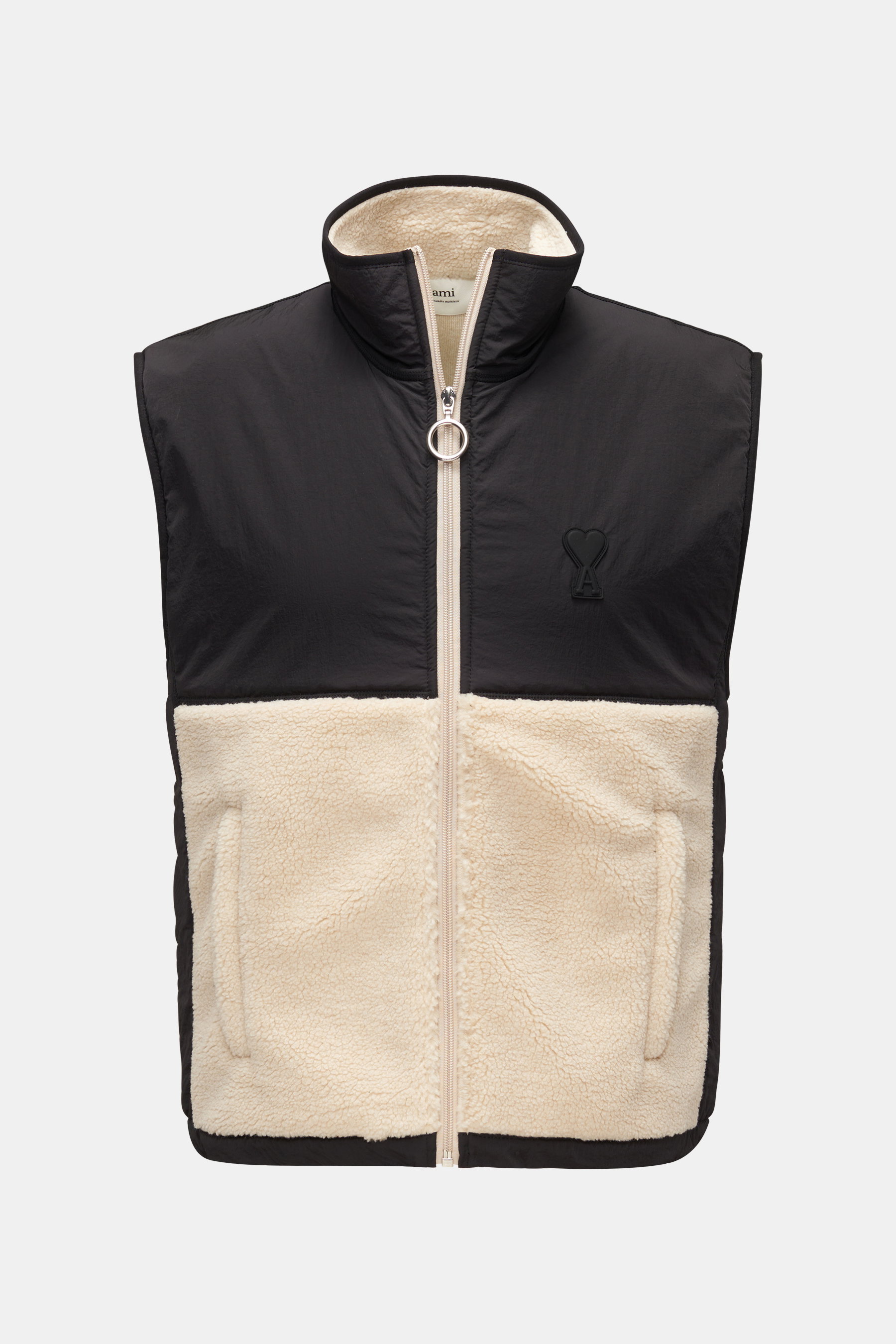 Ami Paris Outdoorweste schwarz/beige