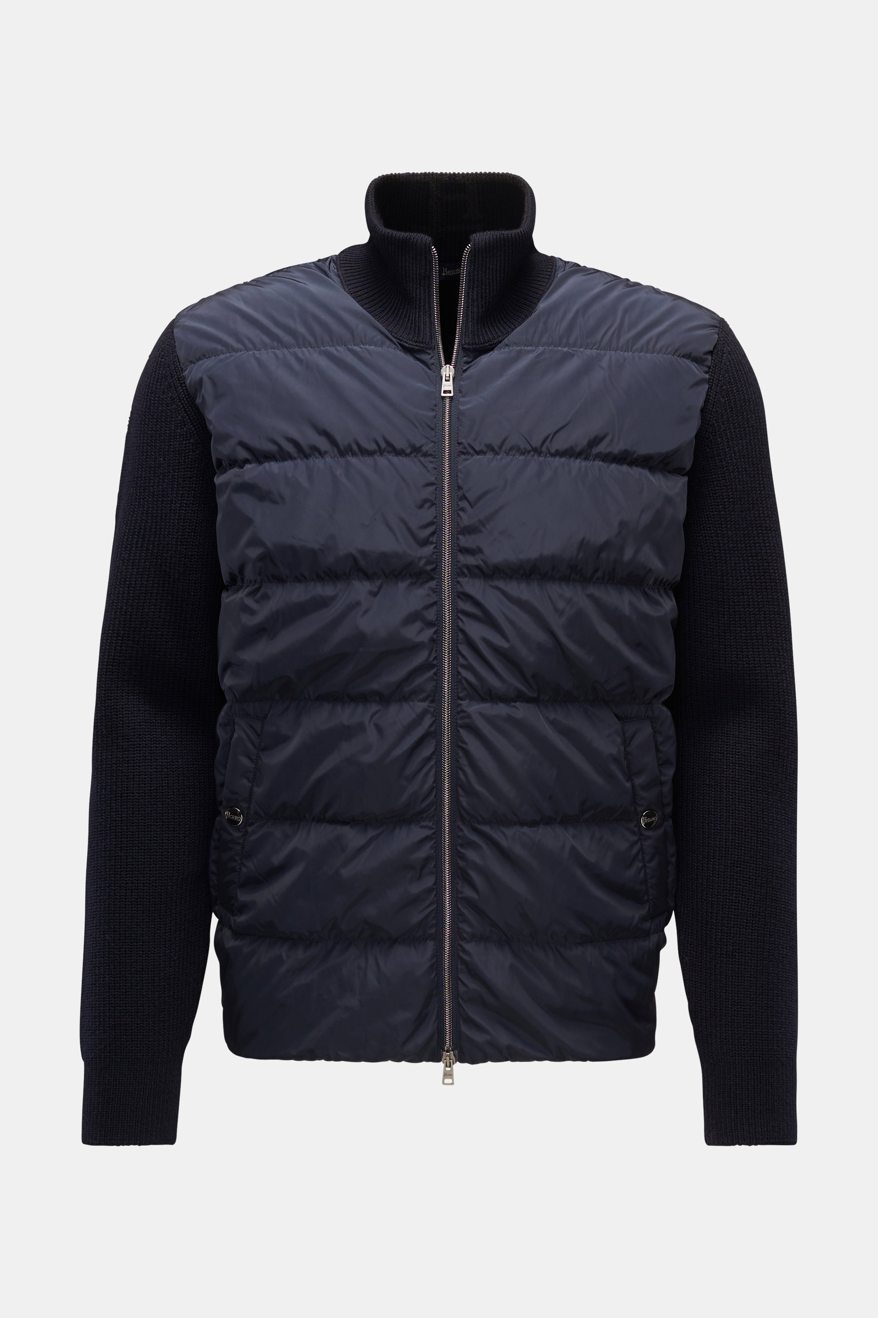 Herno Daunen-Strickjacke dark navy