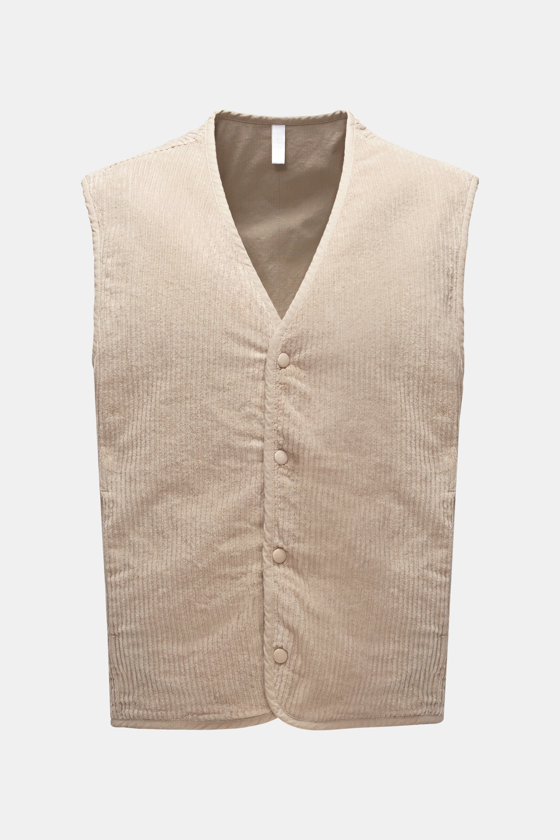 Corduroy gilet 'Oyster' beige