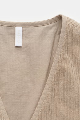04651/ A trip in a bag Corduroy gilet 'Oyster' beige