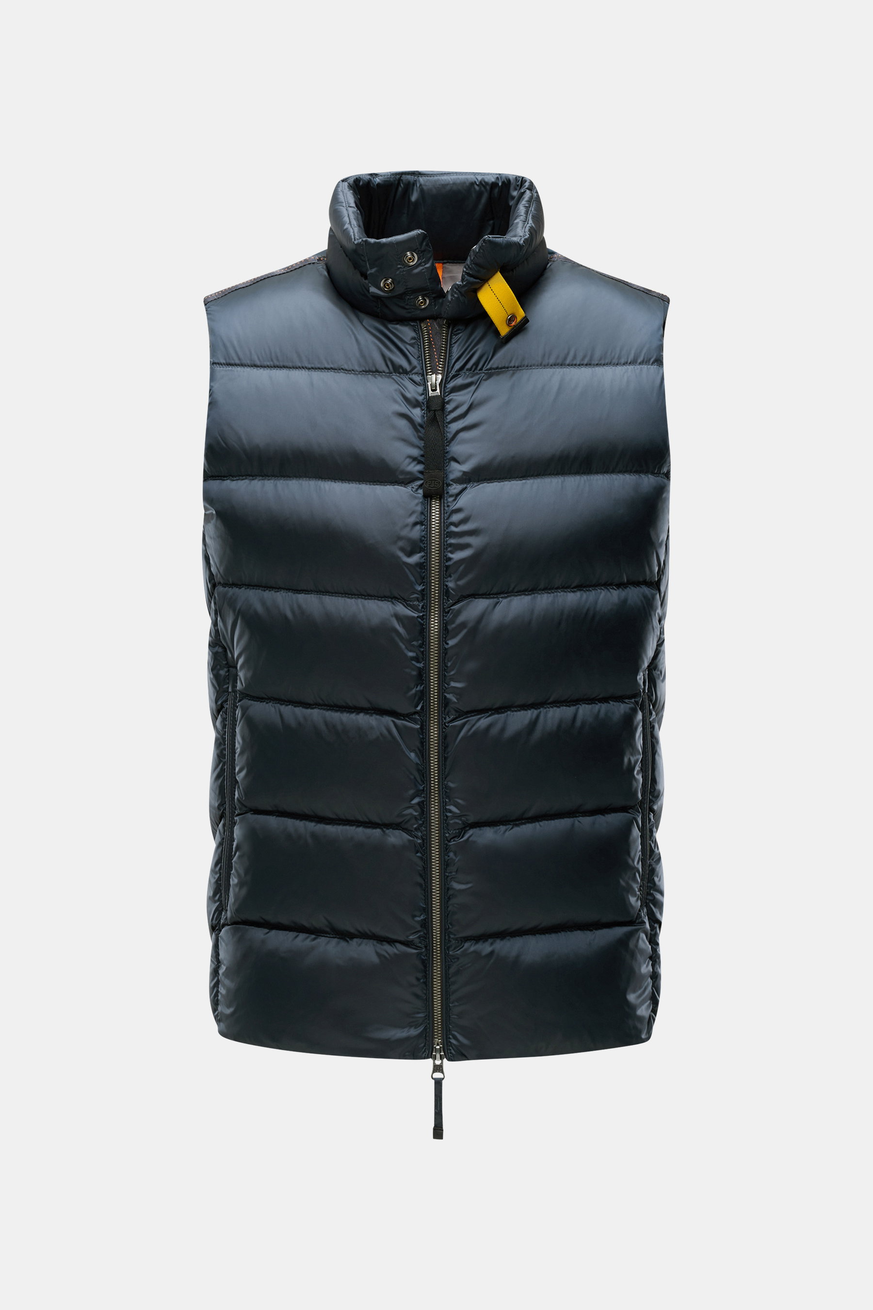 Parajumpers Down gilet 'Jeordie' teal shown from front view, lightweight, slim fit, wind and water repellent, durable microfibre, breathable, with two-way zip and high collar.  

<p>Contemporary adventure: The lightweight down gilet 'Jeordie' by PARAJUMPE