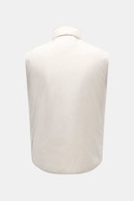 Rückansicht der beige 04651/ A trip in a bag Outdoorweste 'Padded Nylon' mit Stehkragen, Slim Fit, glattem Microfaserstoff und geschmeidigem Futter.