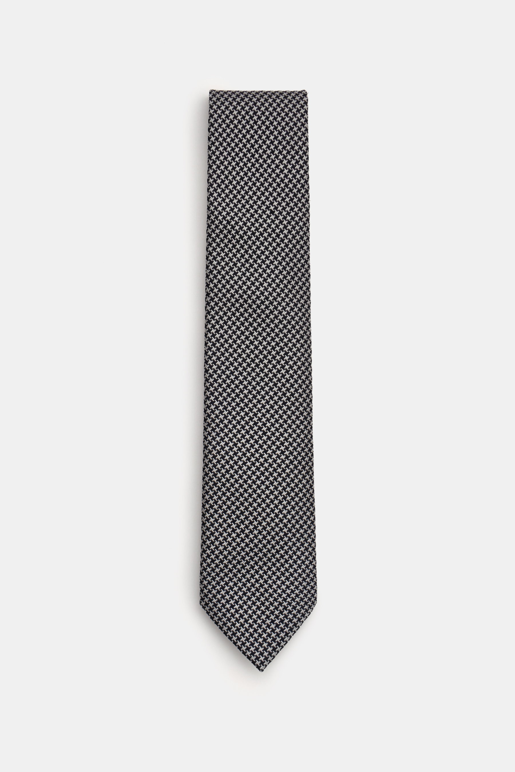 Tom Ford Krawatte dark navy/hellgrau kariert