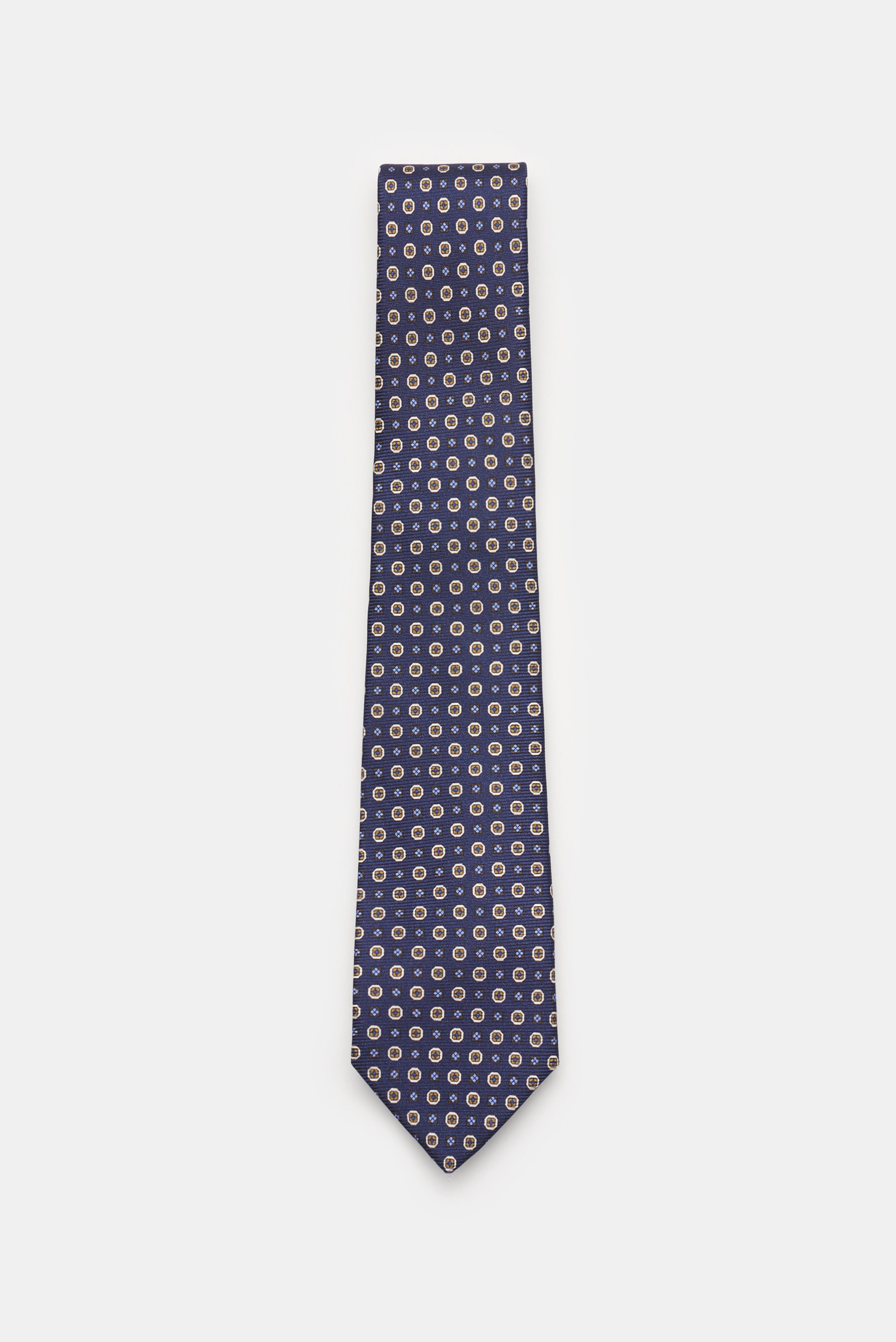 Borrelli Seidenkrawatte navy gemustert