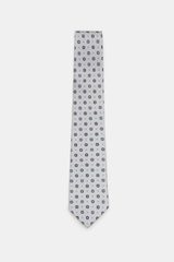 Borrelli Silk tie grey/white/black patterned