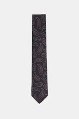 Stile Latino Tie dark blue/light blue/dark brown patterned