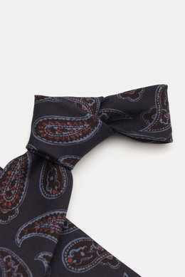 Stile Latino Tie dark blue/light blue/dark brown patterned