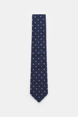 Borrelli Seidenkrawatte navy/hellblau gemustert