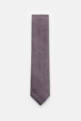 Zegna Silk tie black/rose/off-white patterned