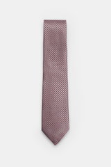 Zegna Silk tie rose/black/light grey patterned
