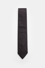 Zegna Silk tie black/brown/dark blue patterned