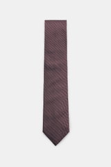 Zegna Silk tie black/burgundy/light grey patterned
