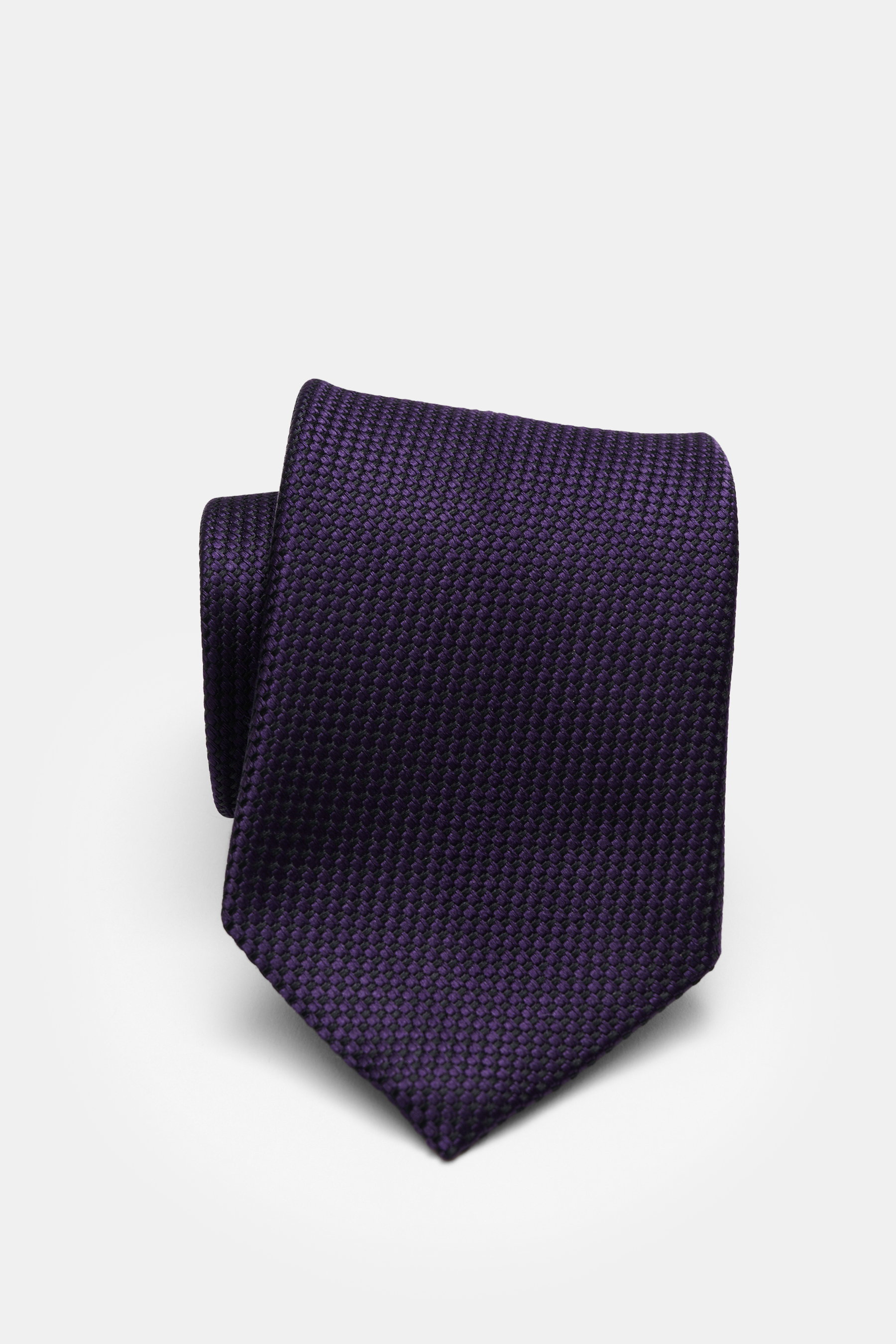 TOM FORD Silk tie dark violet/black patterned