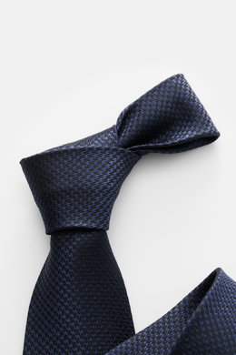 Tom Ford Seidenkrawatte navy/schwarz gemustert