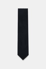 Cesare Attolini Woll-Krawatte "Sfoderata" navy, frontal fotografiert, reine Schurwolle, feine Webstruktur, weicher Griff, leichte Qualität, Made in Italy, Breite 8,5 cm
