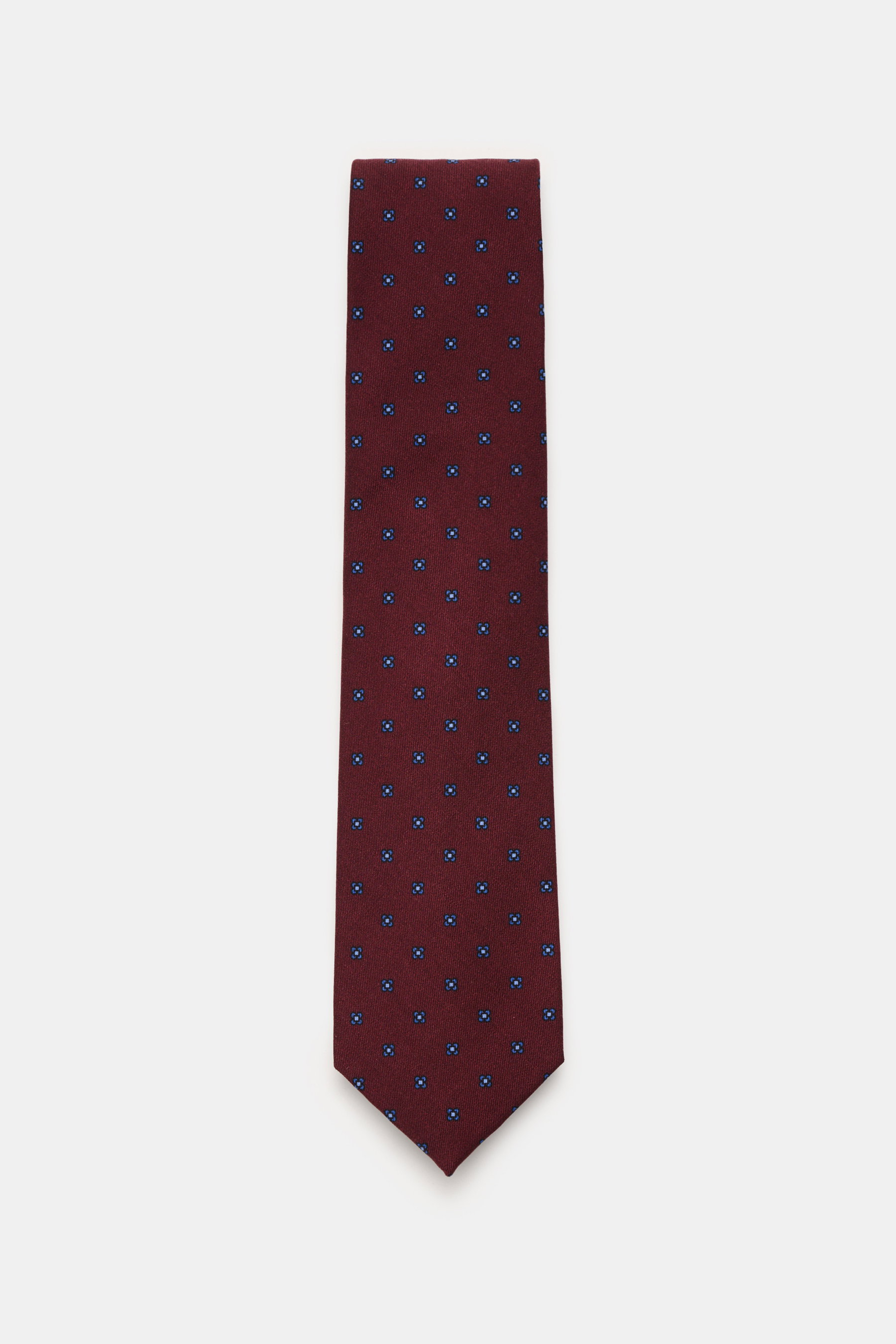 Krawatte 'Ventaglio' bordeaux/blau gemustert