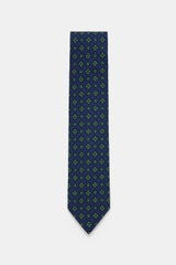 Cesare Attolini Seidenkrawatte 'Ventaglio' navy/blau gemustert