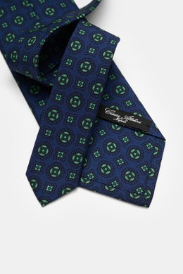 Cesare Attolini Seidenkrawatte 'Ventaglio' navy/blau gemustert