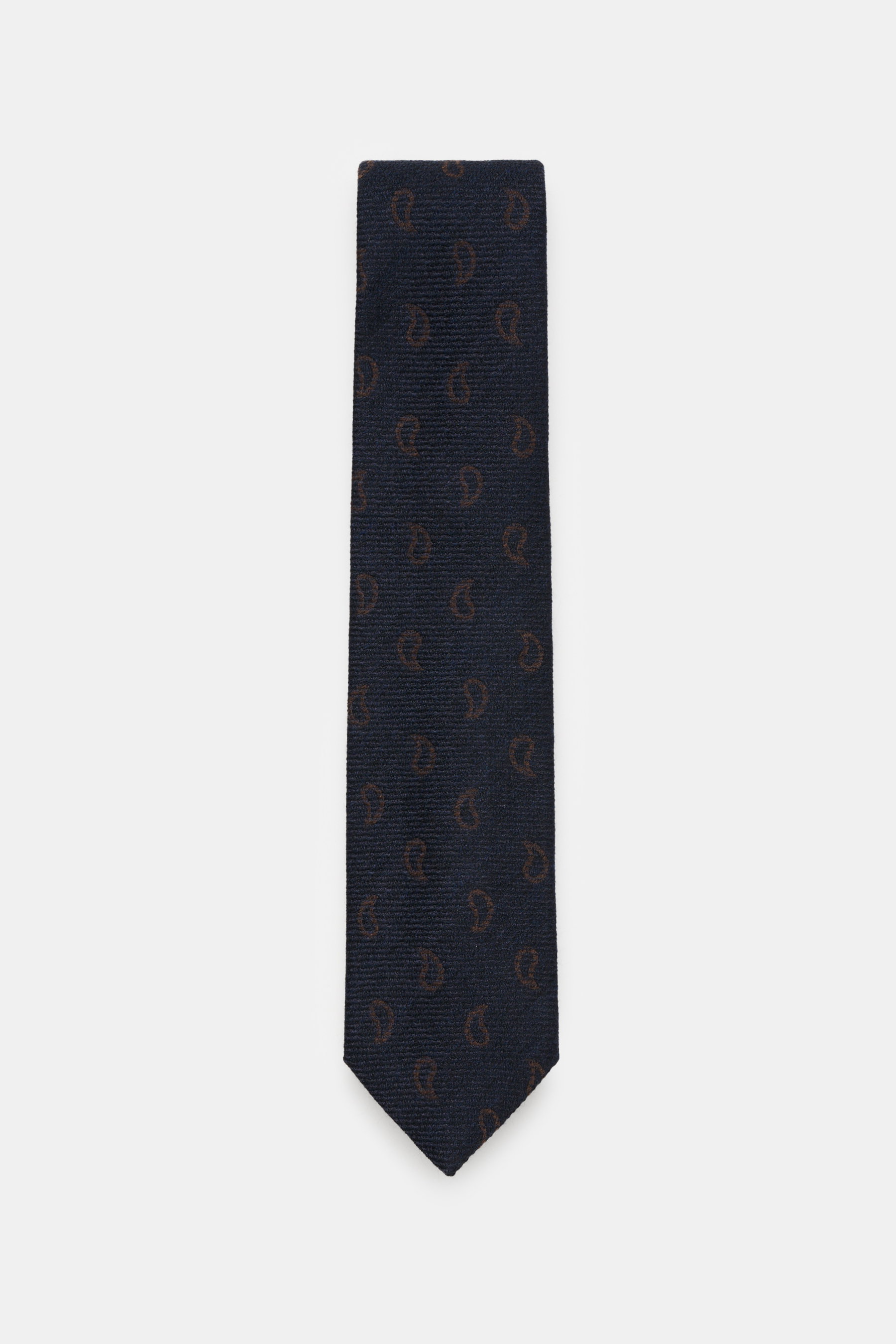 Borrelli Krawatte navy/dunkelbraun gemustert