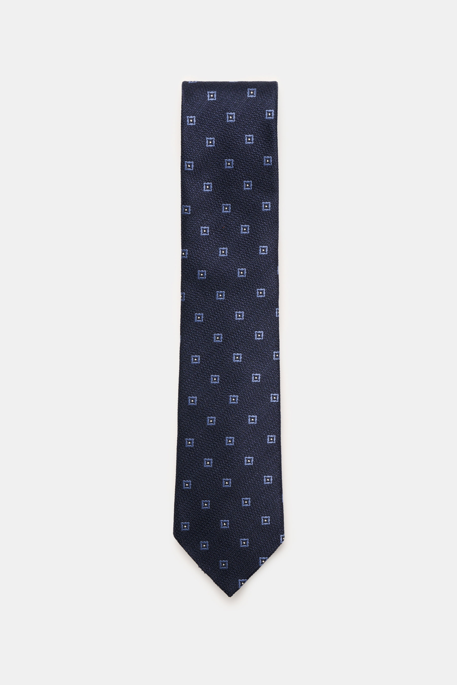 Zegna Seidenkrawatte navy/rauchblau gemustert