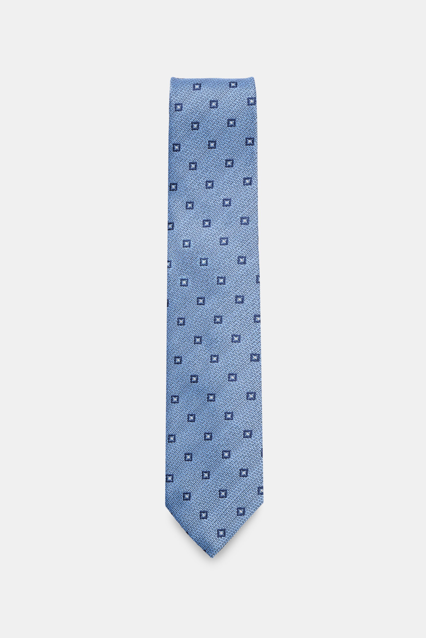 Zegna Seidenkrawatte rauchblau/navy gemustert