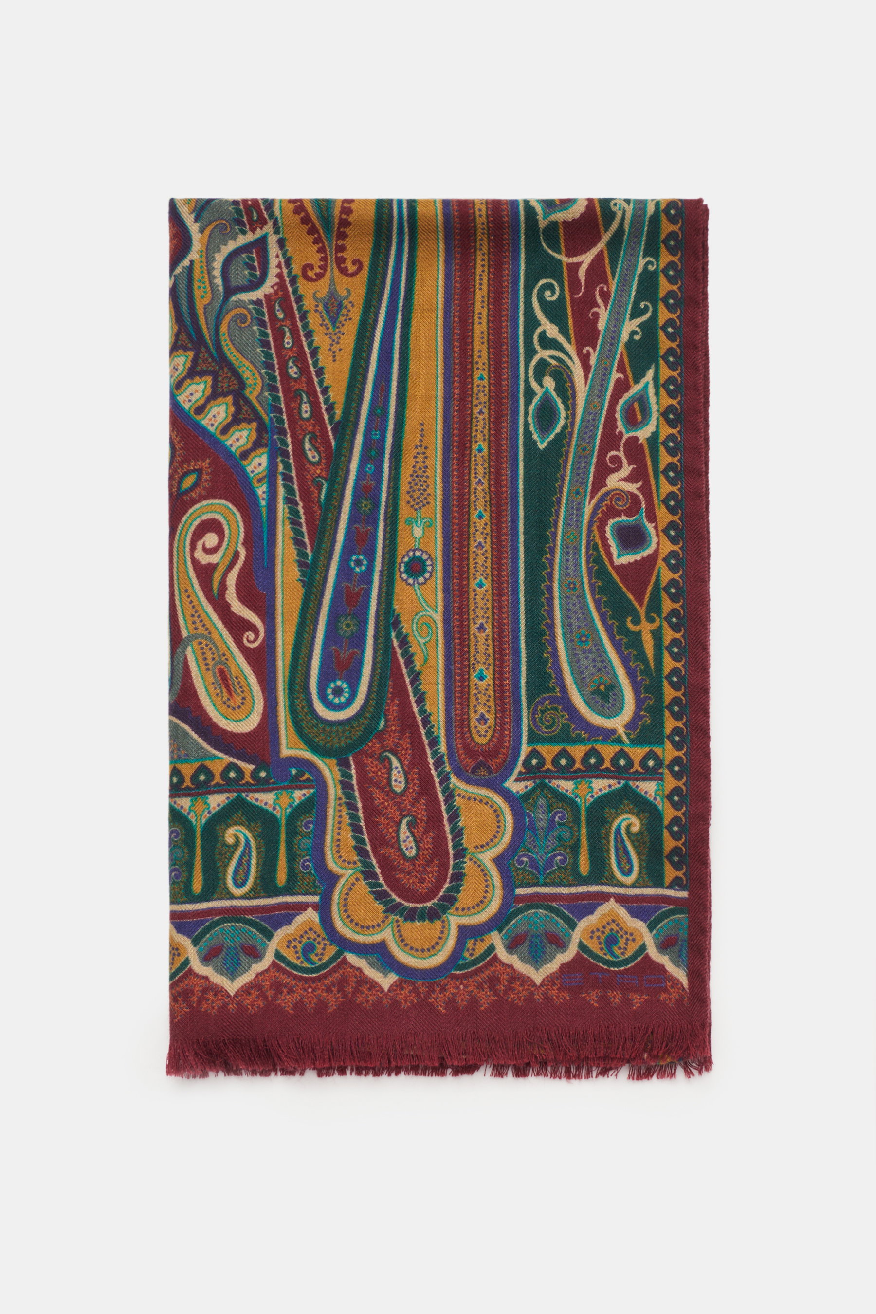 Etro Scarf burgundy/green/yellow patterned