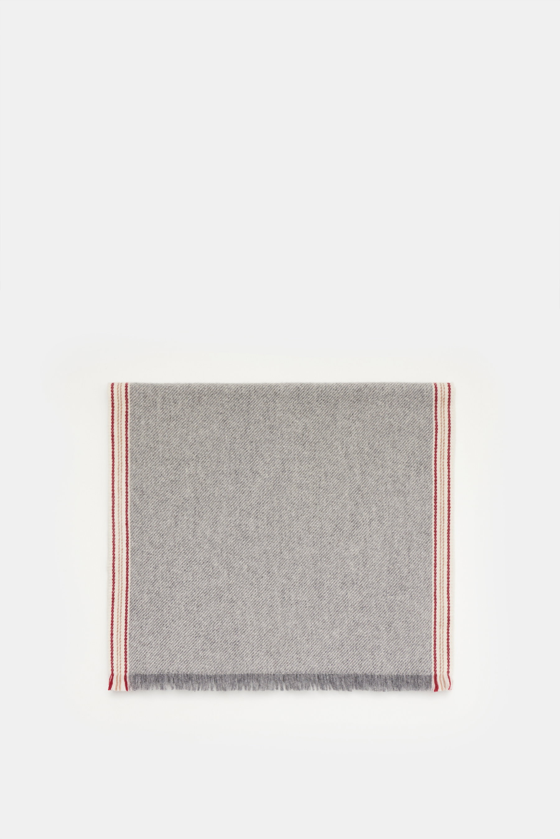 Brunello Cucinelli Cashmere Schal grau/creme