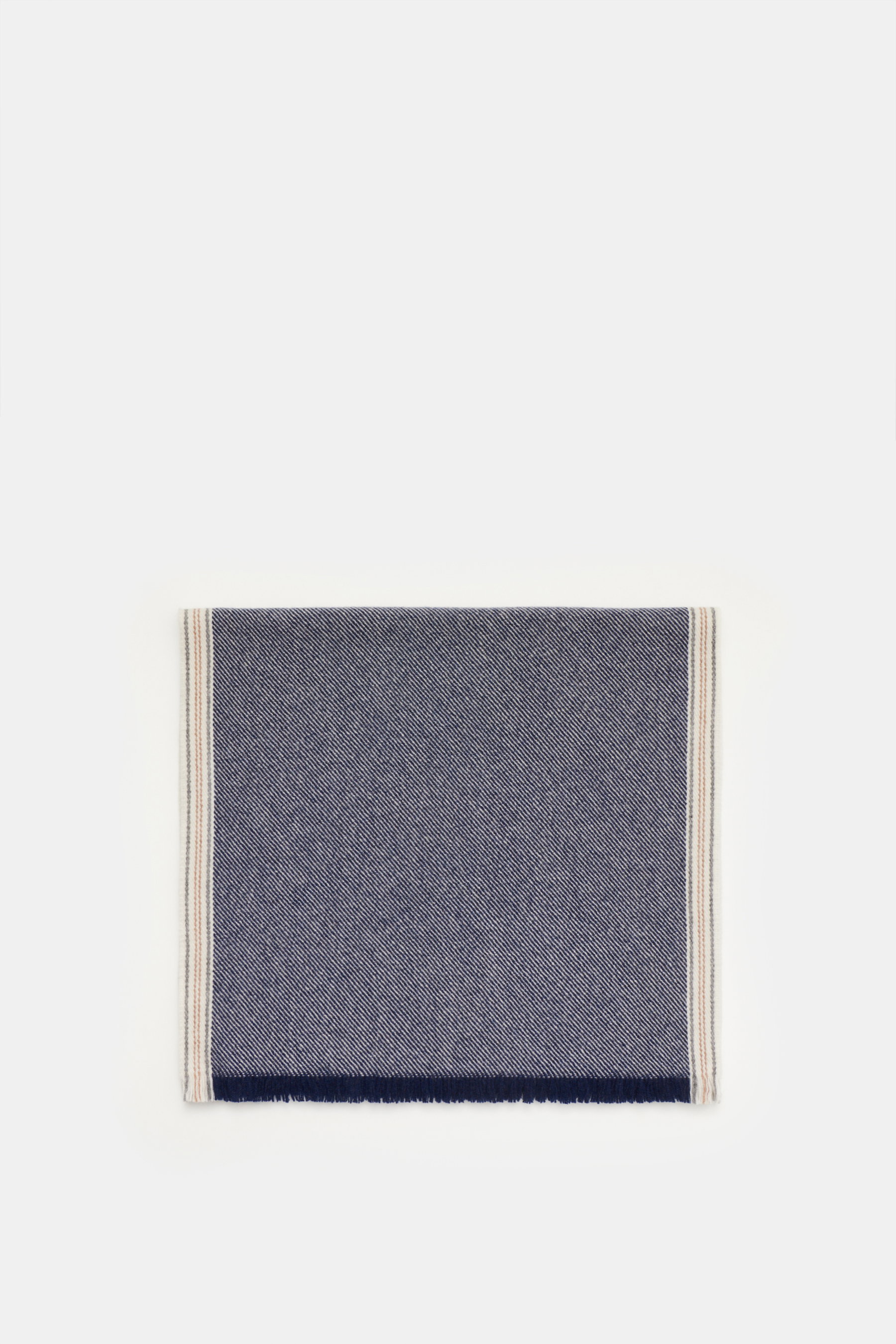 Brunello Cucinelli Cashmere Schal navy/creme