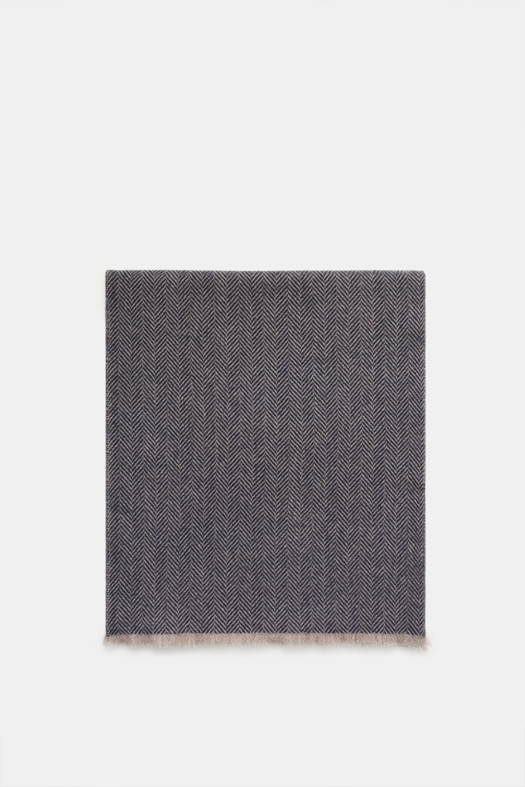 Fedeli Cashmere scarf navy/beige