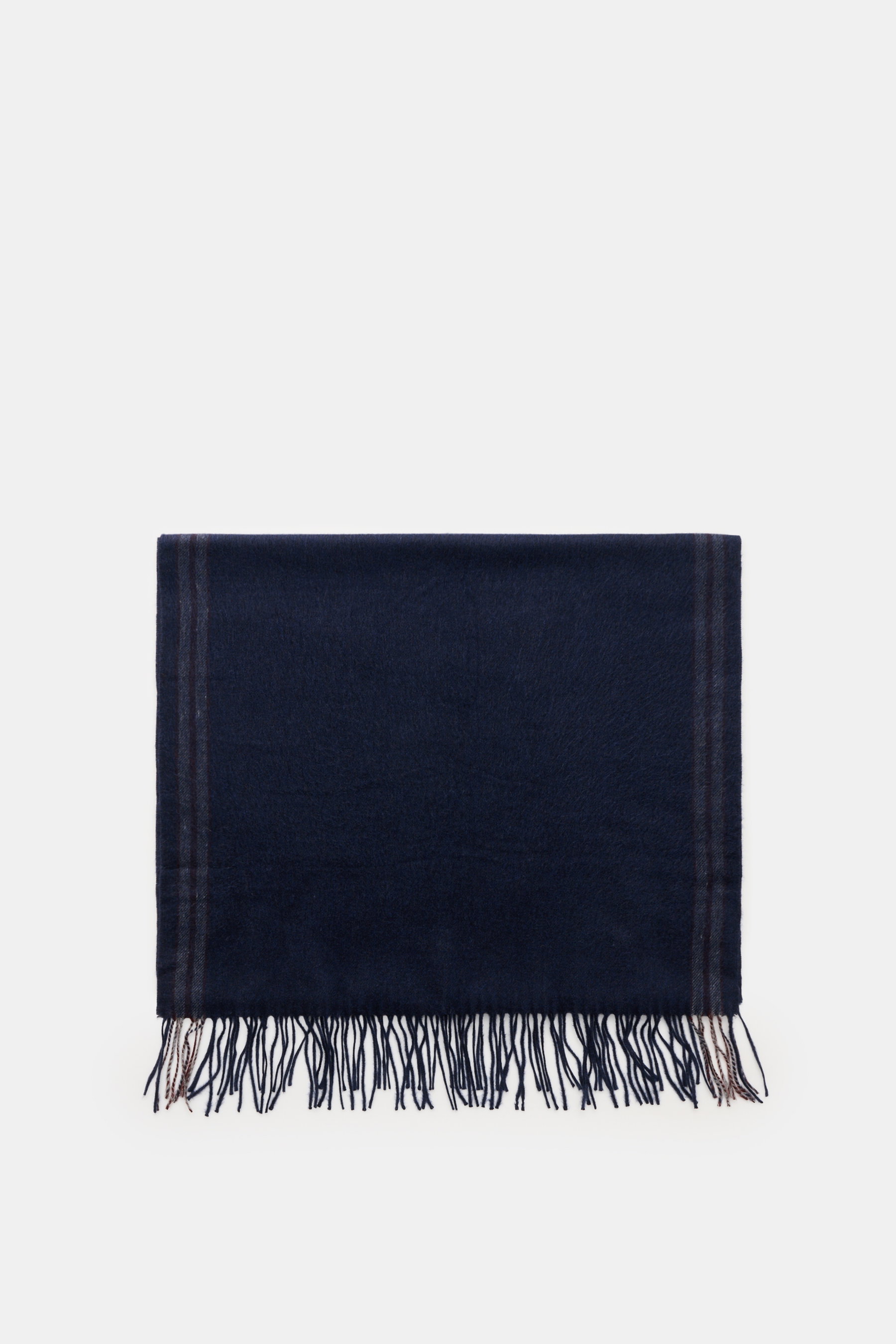 Brunello Cucinelli Seidenschal navy/grau/bordeaux