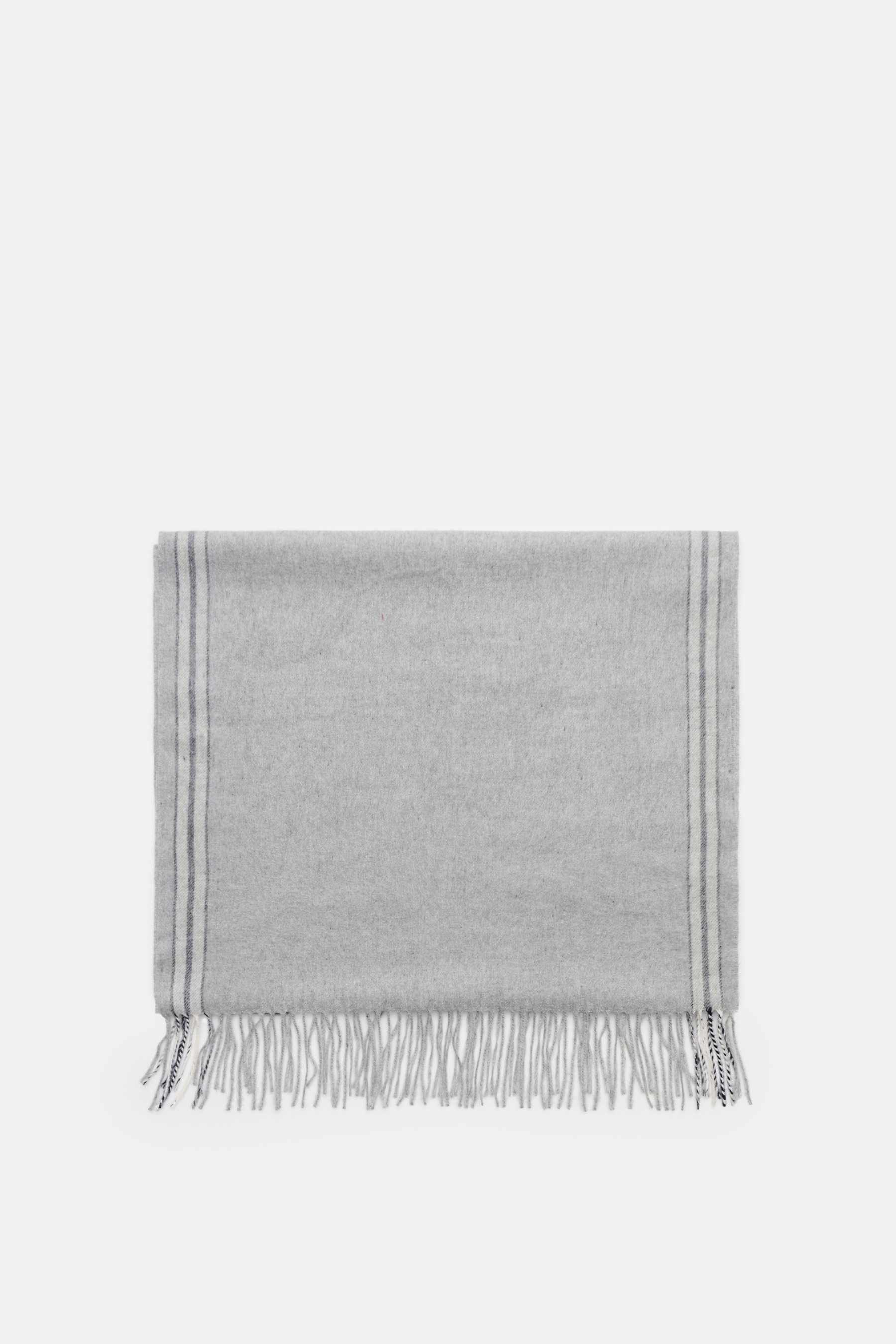 Brunello Cucinelli Seidenschal hellgrau/offwhite/anthrazit