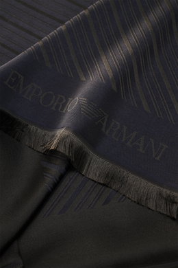 Emporio Armani Scarf navy/black striped