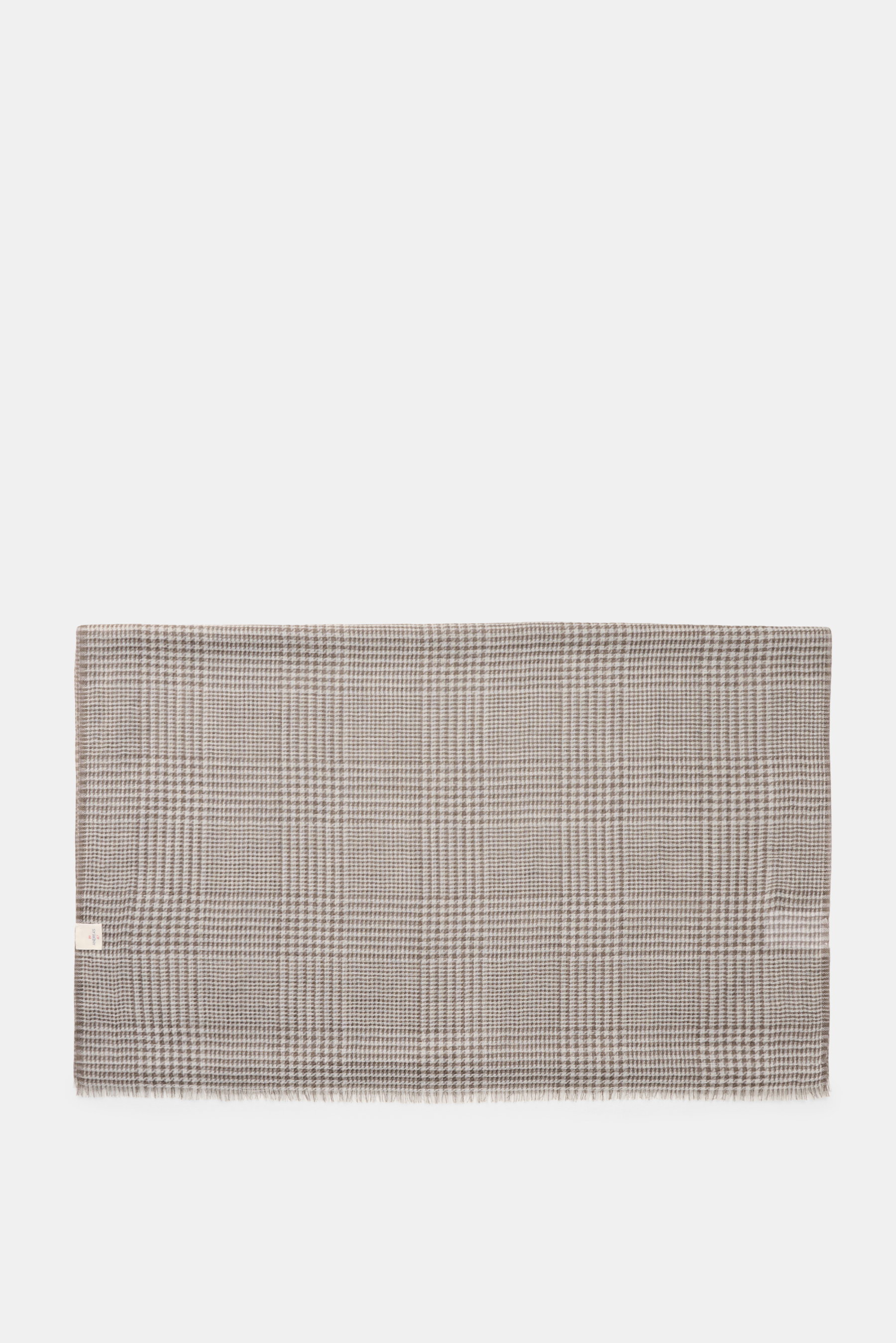 19 Andrea’s 47 Cashmere Tuch taupe/hellgrau gemustert